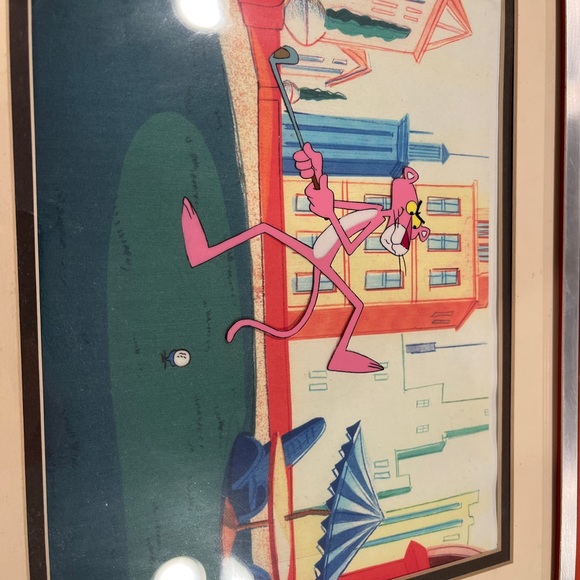 Framed RARE PINK PANTHER PHOTO - Picture 2 of 4